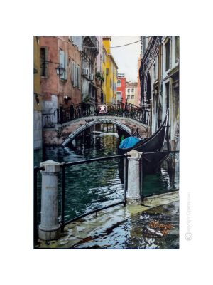 MARÉE HAUTE Peinture sur toile de Massimo Scarpa avec technique à l'encaustique