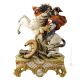NAPOLÉON TRAVERSANT LES ALPES Figurine en porcelaine Capodimonte faite à la main Made in Italy