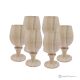 Lot de 6 verres en marbre Teck, pierre naturelle non traitée uniquement pour l'eau, fait main.