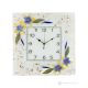 GIGLIO Horloge murale, en verre transparent avec gouttes, dessin en relief, fait main