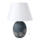 GIMGKO Lampe de table abat-jour artistique en céramique piémontaise réalisée et décorée à la main, authentique Made in Italy gris