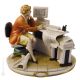 GÉOMÈTRE Figurine figurine Capodimonte porcelaine faite à la main Made in Italy
