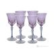 ADA Ensemble de 6 authentiques verres à liqueur à pied peints à la main en verre de qualité supérieure.-Violet