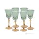 ADA Ensemble de 6 authentiques verres à liqueur à pied peints à la main en verre de qualité supérieure.-Vert