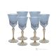ADA Ensemble de 6 verres à liqueur authentiques peints à la main en verre de qualité supérieure.-Bleu