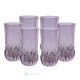 ADA Ensemble de 6 verres à boisson authentiques et modernes peints à la main en verre de qualité supérieure.-Violet