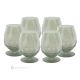 ALKIMIA Ensemble de 6 verres à whisky authentiques peints à la main en verre de qualité supérieure.-Vert