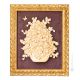 Cadre décoratif artistique en céramique de style baroque avec détails en or 24 carats, fabriqué en Italie