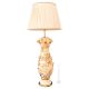 Lampe de table artistique en céramique de style baroque, détail en or 24 carats, Made in Italy