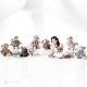 BLANCHE NEIGE AUX 7 NAINS Figurines en porcelaine de Capodimonte, la magie des contes de fées dans l'art italien.