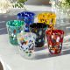 Ensemble de 6 verres à liqueur en verre soufflé avec murrine fabriqués à Murano Venise