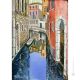 CANAL À VENISE Peinture acrylique moderne sur toile Made in Italy 