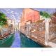 CANAL À VENISE Peinture acrylique moderne sur toile Made in Italy 