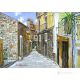 CENTRE HISTORIQUE AGROPOLI Peinture acrylique moderne sur toile Made in Italy 