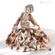 DAMA Dame romantique Capodimonte, art italien en porcelaine pure.