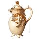 THÉIÈRE décoration de centre de table en céramique artistique de style baroque, couleur or 24 carats avec cristaux Swarovski