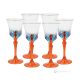 ADAGIO Ensemble de 6 authentiques verres à vin à pied peints à la main en verre de qualité supérieure.