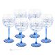 DEGUSTATION Ensemble de 6 verres à pied authentiques peints à la main en verre de qualité supérieure.
