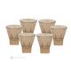 DEBBY Ensemble de 6 authentiques verres à liqueur modernes peints à la main en verre de qualité supérieure.