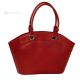 ELISABETH Shopper sac à main cabas pour femme fait main en cuir véritable rouge