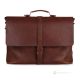 DORIAN Sac de bureau épaule mallette de travail sac à main professionnel pour homme en vrai cuir marron