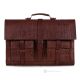 JACKIEIKU sacs de bureau mallette de travail à bandoulière sac professionnel homme en cuir véritable marron fabriqué à la main