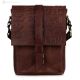 STEVEMIKU Sac à bandoulière ou sac à bandoulière en cuir marron véritable fabriqué à la main pour homme