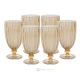 MILA Ensemble de 6 verres à boisson authentiques et modernes peints à la main en verre de qualité supérieure.