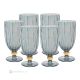MILA Ensemble de 6 verres à boisson authentiques et modernes peints à la main en verre de qualité supérieure.