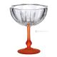 MILANO Bol à dessert, pièce maîtresse décorative moderne peinte à la main en verre de qualité supérieure.