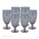 NOBLE Ensemble de 6 verres à boisson authentiques et modernes peints à la main en verre de qualité supérieure.