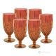 NOBLE Ensemble de 6 verres à boisson authentiques et modernes peints à la main en verre de qualité supérieure.