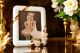 CRISTAUX ET ROSES Cadre photo en céramique créations artistiques Décorations de style baroque en or 24 carats Made in Italy