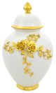 VASE ROSE DORÉ Vase en Céramique Créations Artistiques Style Baroque Or 24 Carats Made in Italy