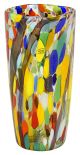 VASE TACHES FILS NOIRS Verre de Murano Feuille d'Or Vase Venise Fait Main Fabriqué en Italie