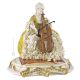 GENTLEWOMAN AVEC CELLO Figurine Statue Capodimonte Figurine en porcelaine faite à la main Made in Italy