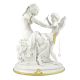 VIA DELL'AMORE - Figurine CUPIDON Statue Capodimonte Porcelaine Faite à la Main Fabriqué en Italie Hauteur 65cm