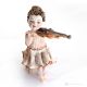 VERA - Statuette de Capodimonte, musicien au violon en porcelaine fine et unique.