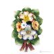 ROSES ORCHIDÉES Branche à accrocher au mur, porcelaine fine de Capodimonte, faite main